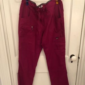 Magenta Koi women’s scrub pants